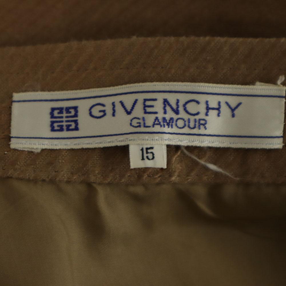 Givenchy 90s 100% Linen, Old Mimole Length Skirt 15 GLAMOUR Big Size Women Used
