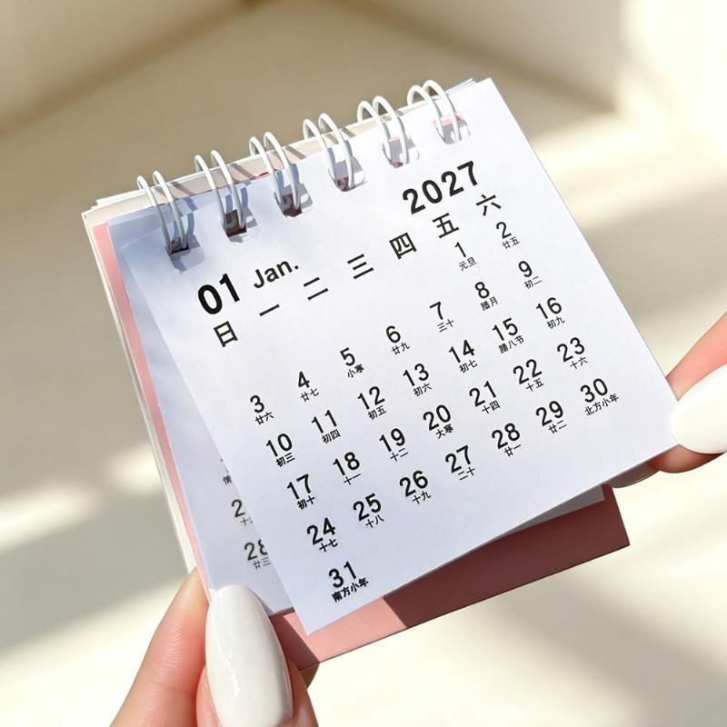 2027 Floral Desk Calendar Small Portable Design Daily Weekly Monthly Pages Home Office School Use Schedule Organizer