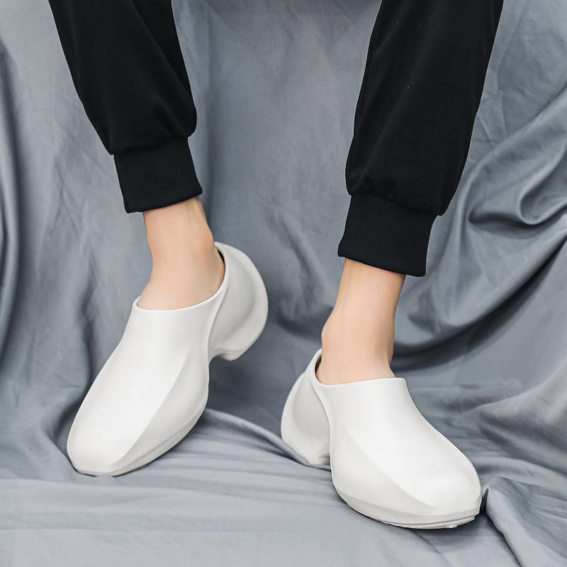 FashionSummer Slippers Men Outdoor Fashion Slippers Solid Color Casual Shoes Eva Non-slip Shoes Mens Beach Slides for Men Loafers