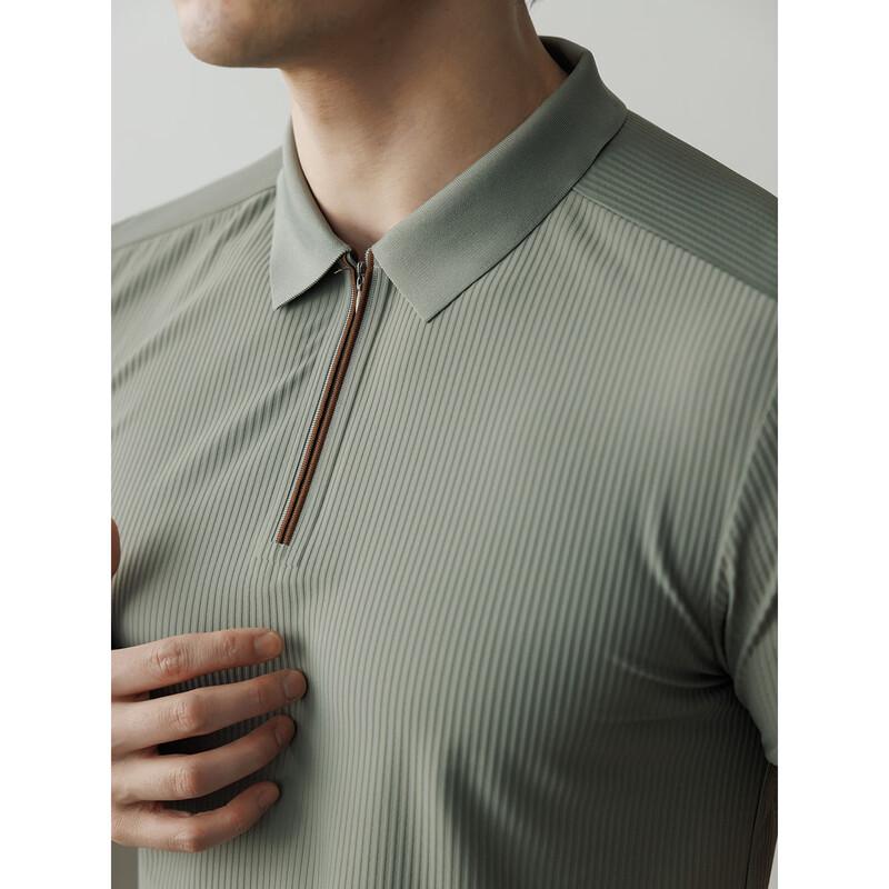 Maglietta Polo da Uomo Hengyuanxiang 10A Antibatterica Rinfrescante con Mezza Zip