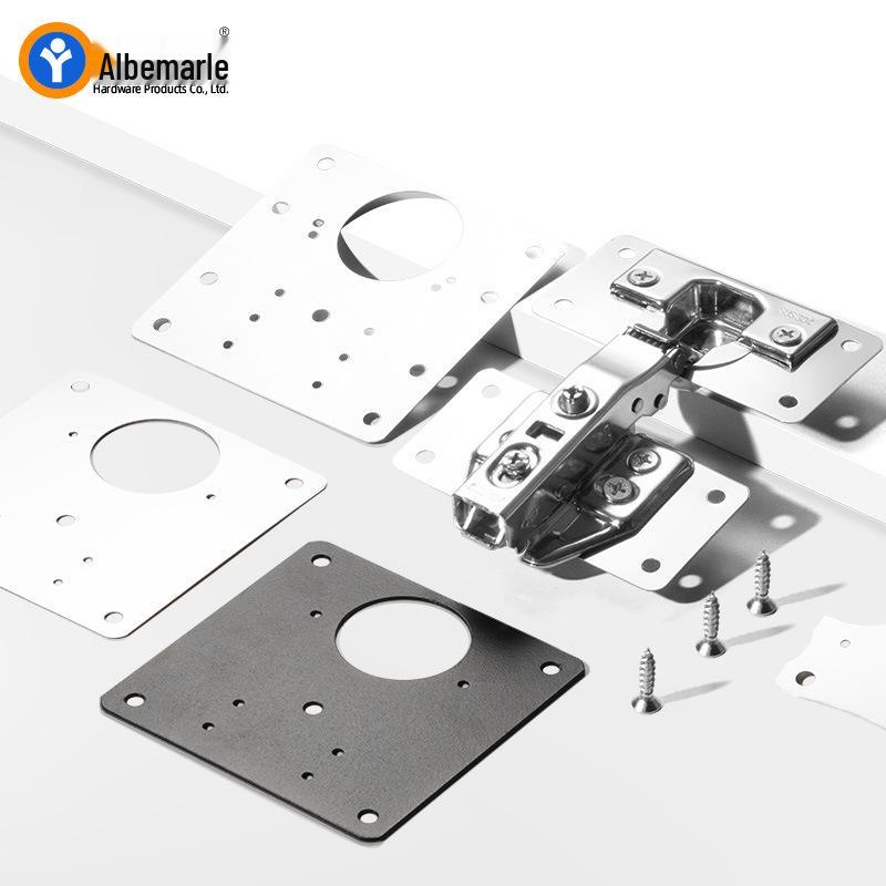 Stainless Steel Furniture Cabinet Door Hinge Reinforcement Plate
