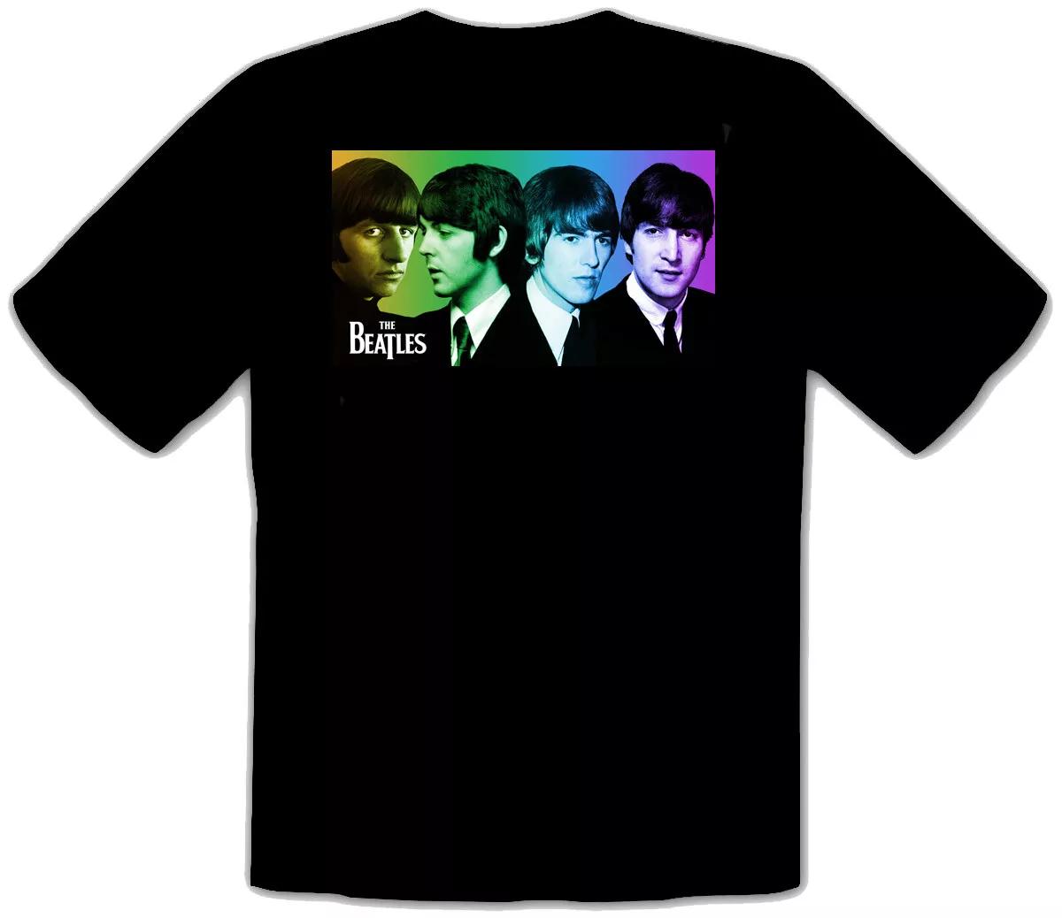 THE BEATLES Rules Rock Fun Music 100% Cotton T-shirt Mens Tees Top -087- M
