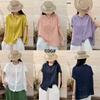 1116 Sommer Neu Damen Rundhals Japanisches Ramie Hemd Lockeres Hemd Top Strickjacke Literarischer Stil Ins
