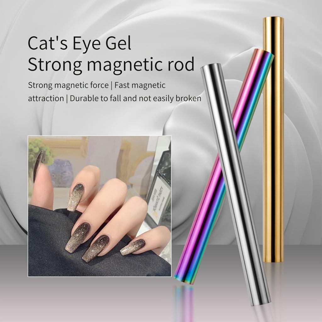 YIKOOLIN Super Long Double Head Nail Magnet Tool Pens Magnetic Cat Eye Gel Polish Nail Art Kit for DIY Salon Studio Or Home Use