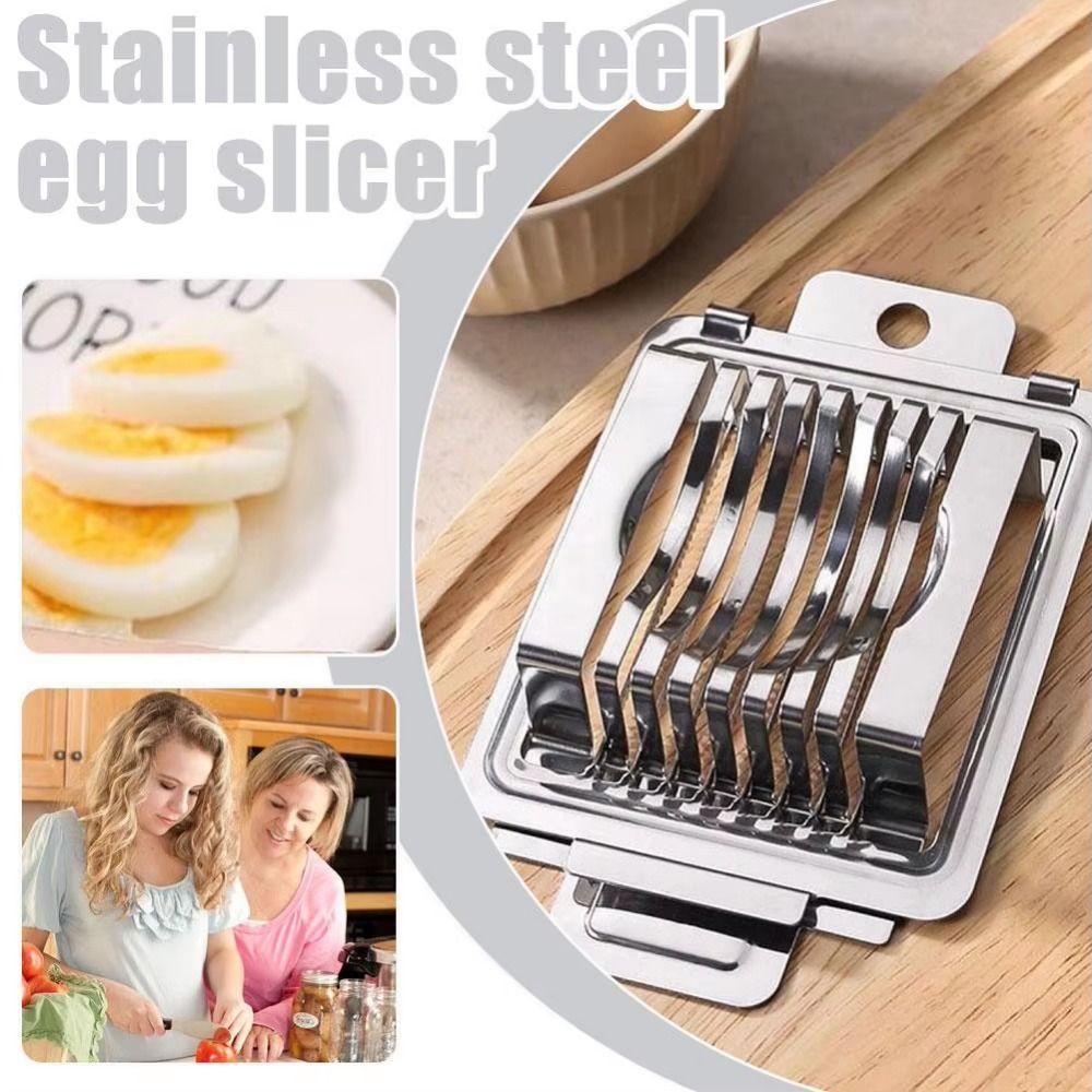 Stainless Steel Fruit Cutter Heavy Duty Metal Sectioner Cutter Mold Boiled Egg Slicer  Household