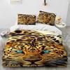 3D Animal Tiger Rose Leopard Luxury Comforter Bedding Set Duvet Cover Bed Set Quilt Cover Queen Size Bedding Set
