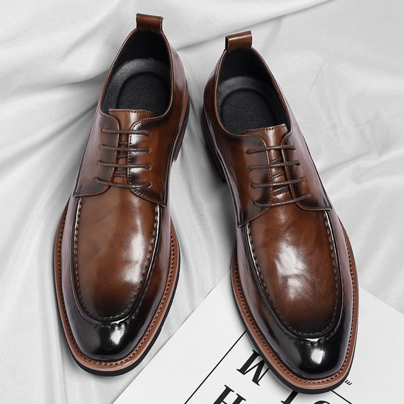 Fashion Handmade Soft Male Oxford Shoes Stylish Casual Business Shoes for Men Leisure Walk Derby Shoes New Arrival Formal Dress Footwear