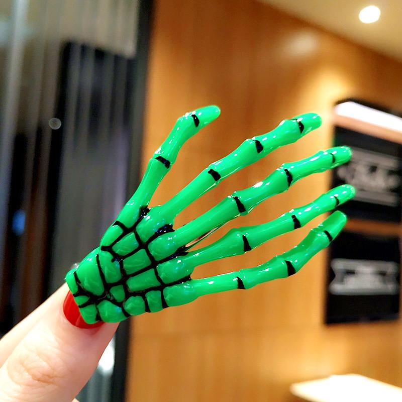 Harajuku Skull Hand Bone Hairpin - Ghost Claw Side Clip & Hair Ornament