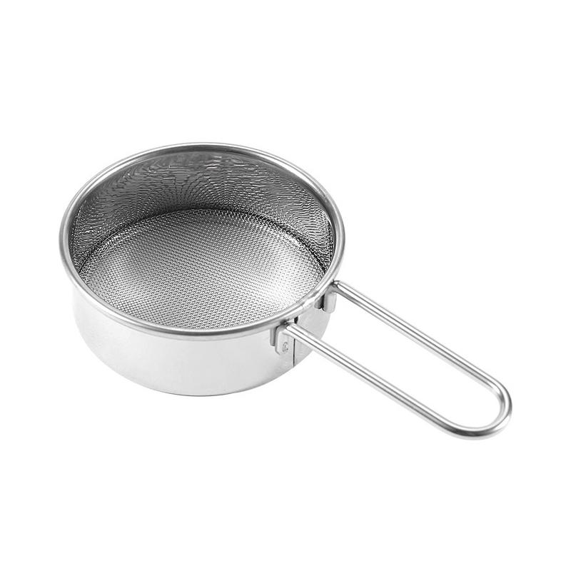 40 Mesh Mini Flour Sifter Stainless Steel Flour Strainer Mesh Hand-held Sugar Cocoa Matcha Powder Strainer Sifter Baking Tool