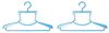 Shinko Hanger (Shinkohanger) Livid High Neck Laundry Hanger Set of 2, Pearl Blue, Made In Japan, Laundry, Clothes Drying Rack, Hooded Parka,