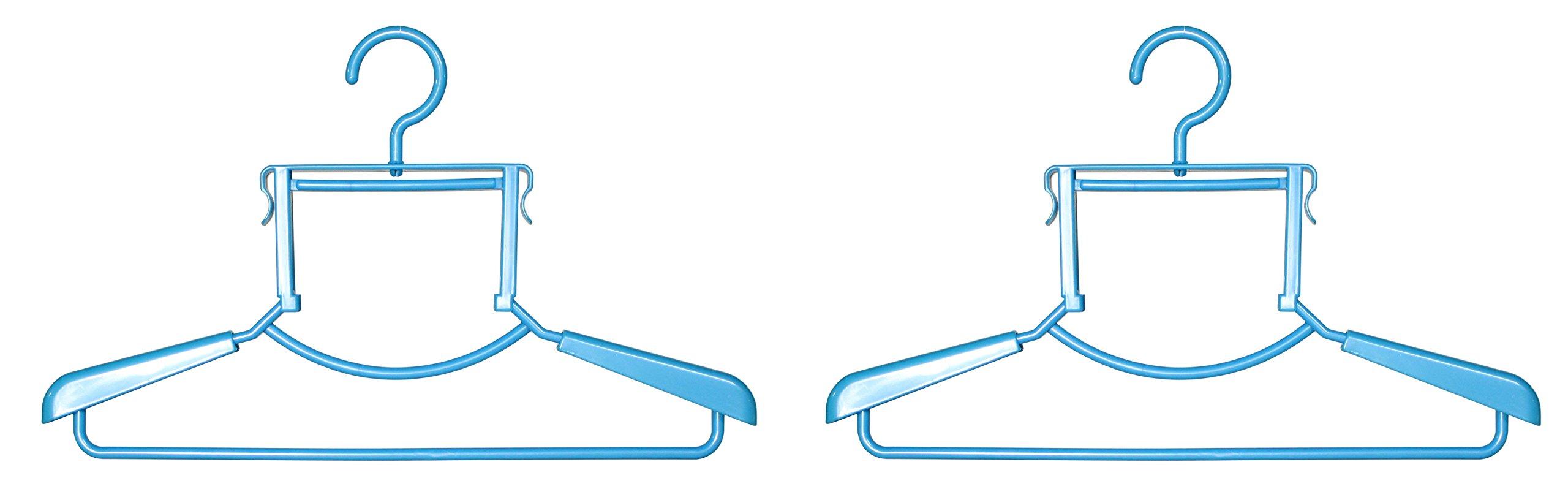 

Shinko Hanger (Shinkohanger) Livid High Neck Laundry Hanger Set of 2, Pearl Blue, Made in Japan, Laundry, Clothes Drying Rack, Hooded Parka,