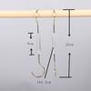 Transparent Acrylic Lingerie Hanger with S-Shaped Hook for Clothes, Fabrics, and Children's Wear.