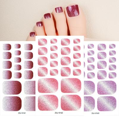 Japanese and Korean Toe Nail Stickers Waterproof Onion Pink Cat Eye Toenail Stickers Manicure Stickers