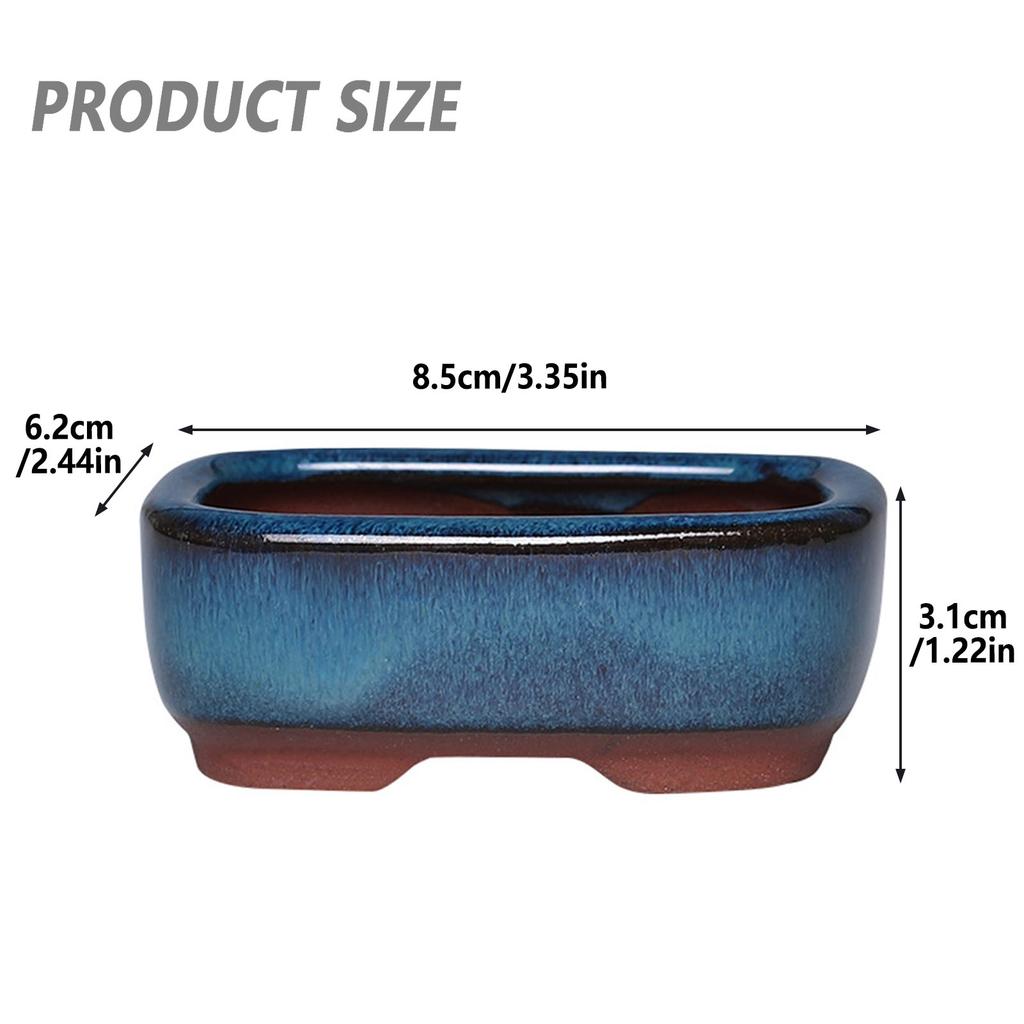 Vaso da Fiore per Succulente in Ceramica Vaso da Fiore per Bonsai Cinese Con Fori Traspirante Gres Gres Vasi per Bonsai Decorazione Giardino Casa Esterno