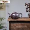 240ml Luxury Yixing Purple Clay Teapots Artists Handmade Squirrel Grape Pot Raw Ore Mud Tea Brewing Kettle Chinese Zisha Tea Set