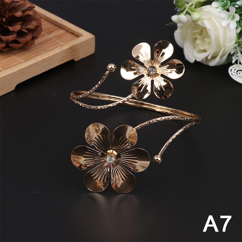 Upper Arm Bracelet Metal Coil Swirl Spiral Shape Armband Cuff Gold Silver Color Arm Bangle Armlet Adjustable For Women Girl