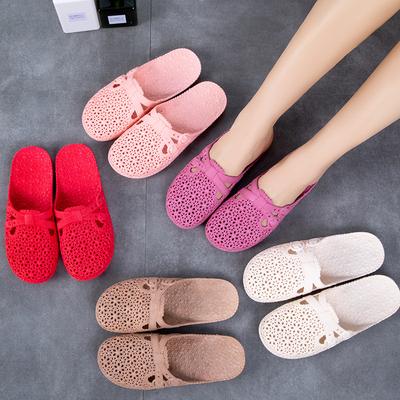 Zapatos de cueva de verano, zapatillas frescas, antideslizantes y transpirables para uso en exteriores, zapatillas de moda para mujer para el hogar y el baño