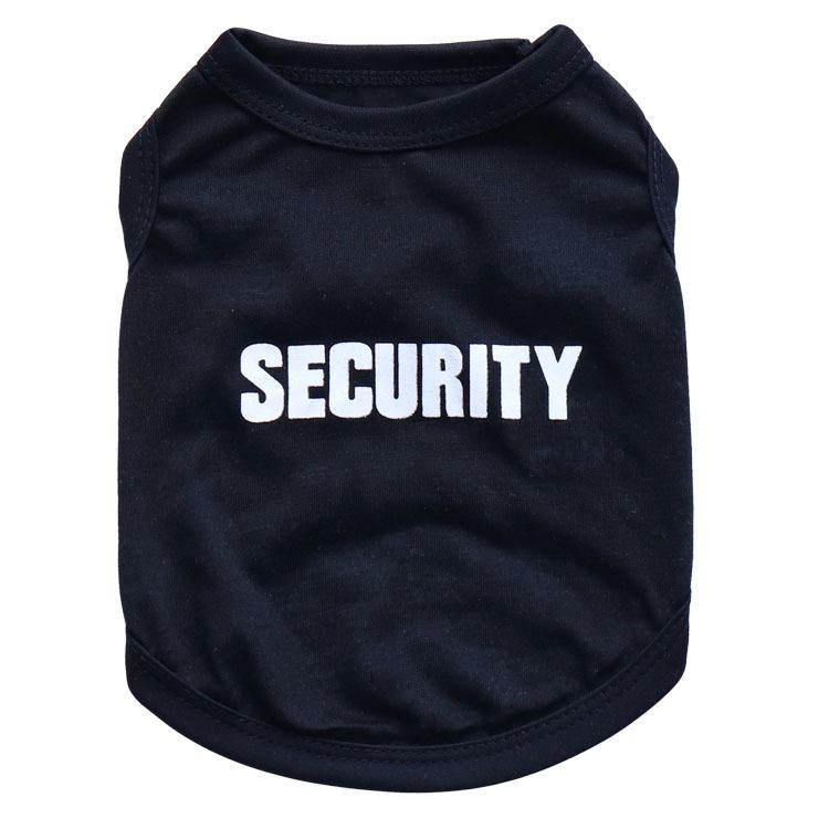 Spring/Summer Cotton Print 'Security' Dog Vest for Small Pets