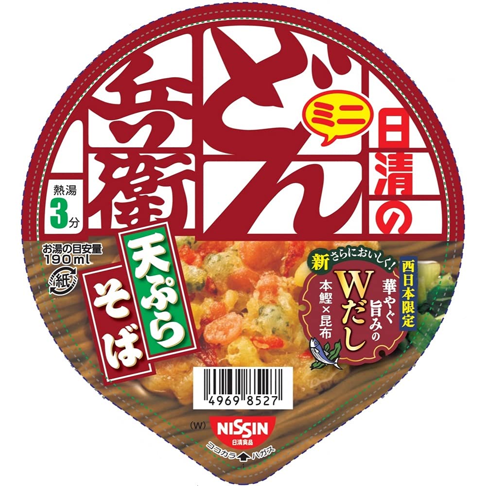 Donbei Tempura Soba Mini Nissin Foods Cup 46g x 12 packs (West) Noodles,