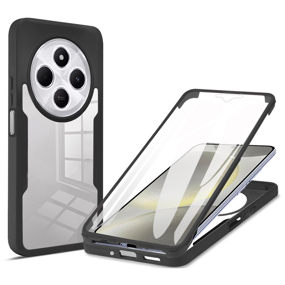 Phone Case For Xiaomi Redmi 14C 4G/14R 5G/A4 5G/Poco C75 4G,Acrylic+TPU Clear Cover with PET Screen Film