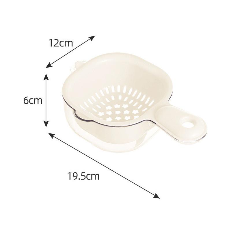 Kreativ Søt Fortykket Dobbeltlags Mini Dørslag Multifunksjonell Husholdnings Frukt Snacks Oppbevaringskurv Kjøkkentilbehør