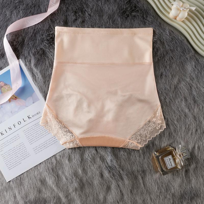 High Waist Briefs Non-trace Tummy Tuck Underwear Women's Panties Belly Tuck Waist Miracle Postpartum Hip Lift Large Size Shapewear