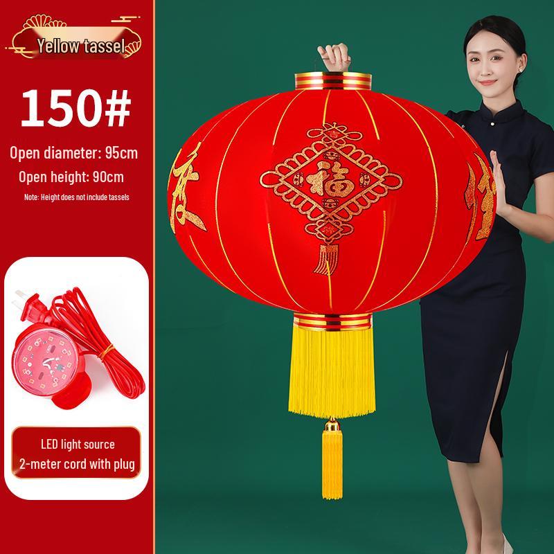 2026 New Style Red Lantern Pair for Main Entrance - Spring Festival Celebration Decor