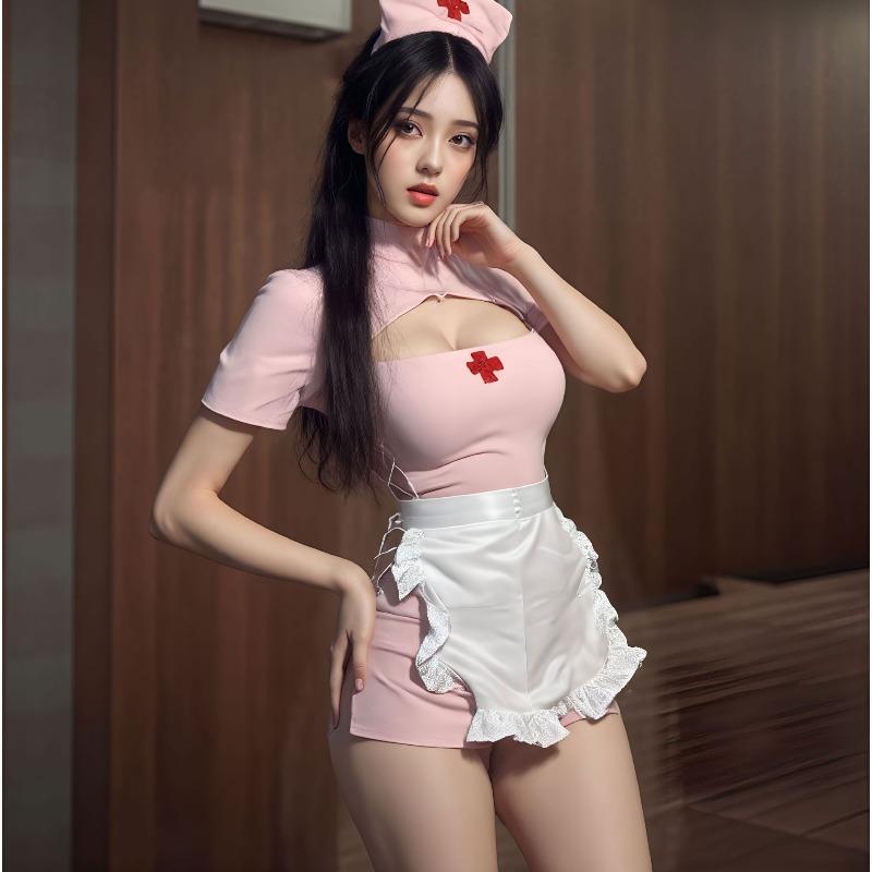 Night listening incense lingerie sweetheart nurse sexy slit hip wrap free uniform suit