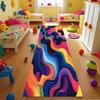 Modern Abstract Hallway Runner Floor Mat Rugs Carpets Home Decoration Non Slip Washable Area Rug Anti Fatigue Fluid Home Carpet