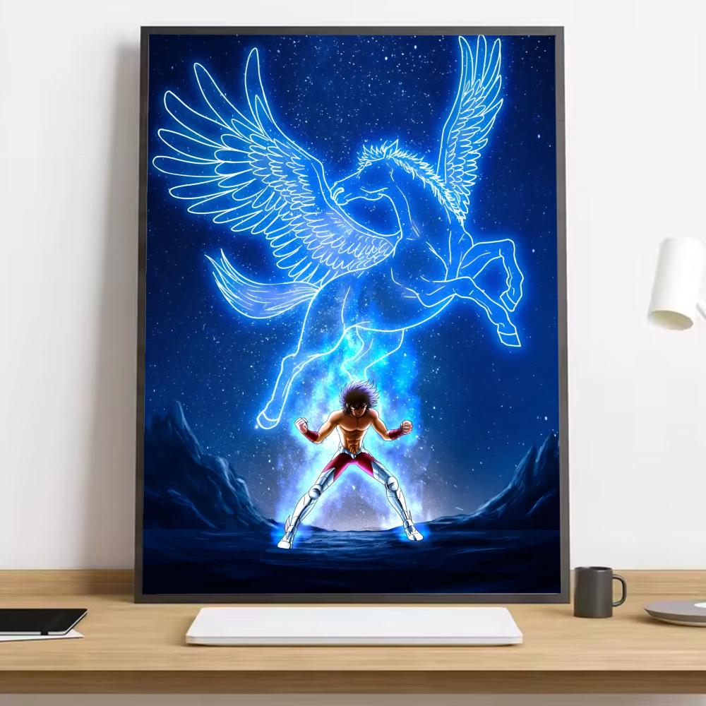 Saint Seiya Classic Anime Painting Calligraphy HD Canvas Poster Living Room Bedroom Bar Aesthetic Decoration