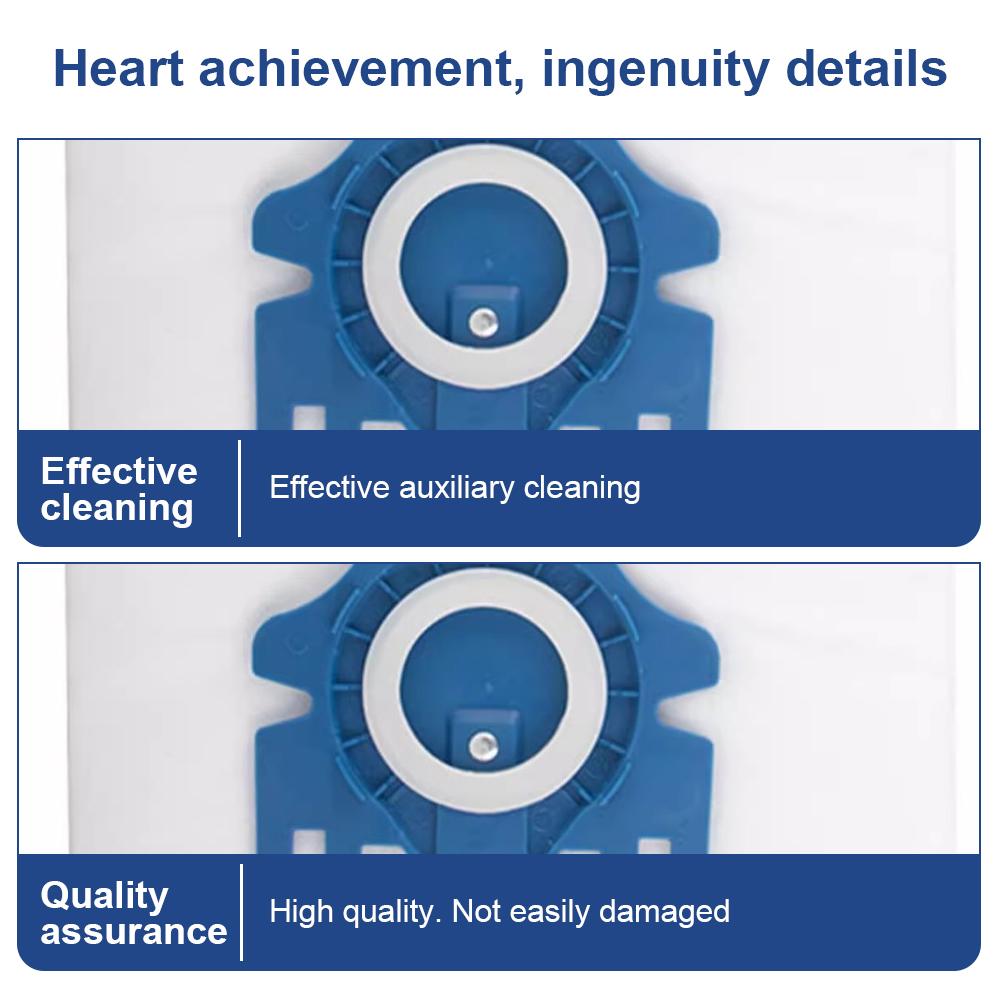 8 balení náhradních vakuových sáčků Účinná filtrace prachu Kompatibilní s Miele/Fjn/GN Hyclean 3D