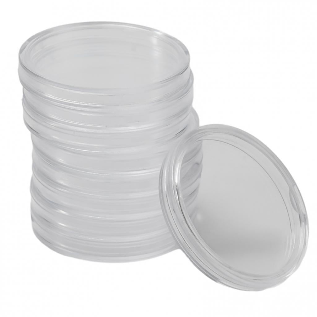 39mm Coin Capsules Coin Collection Rimless Transparent