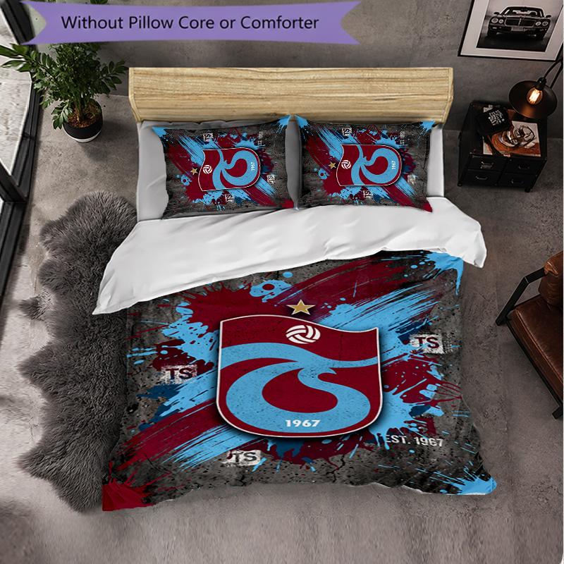 Biancheria da letto a tema Trabzonspor FC Set 3 Pezzi Copripiumino Biancheria da letto Decorativa per Camera Adolescenti Decorazione Casa