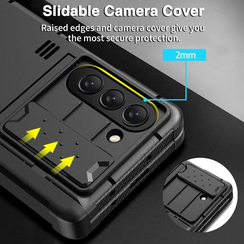 Electroplated Hard Shell Plastic Phone Case for Samsung Galaxy Z Fold 5 Fold5 5G Holder Shockproof  Protective Camera Cover