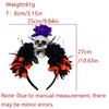 Punk Skull Hairband With Simulation Flower Halloween Headwear For Dancing Roleplay Event and Gothic Photography Supply