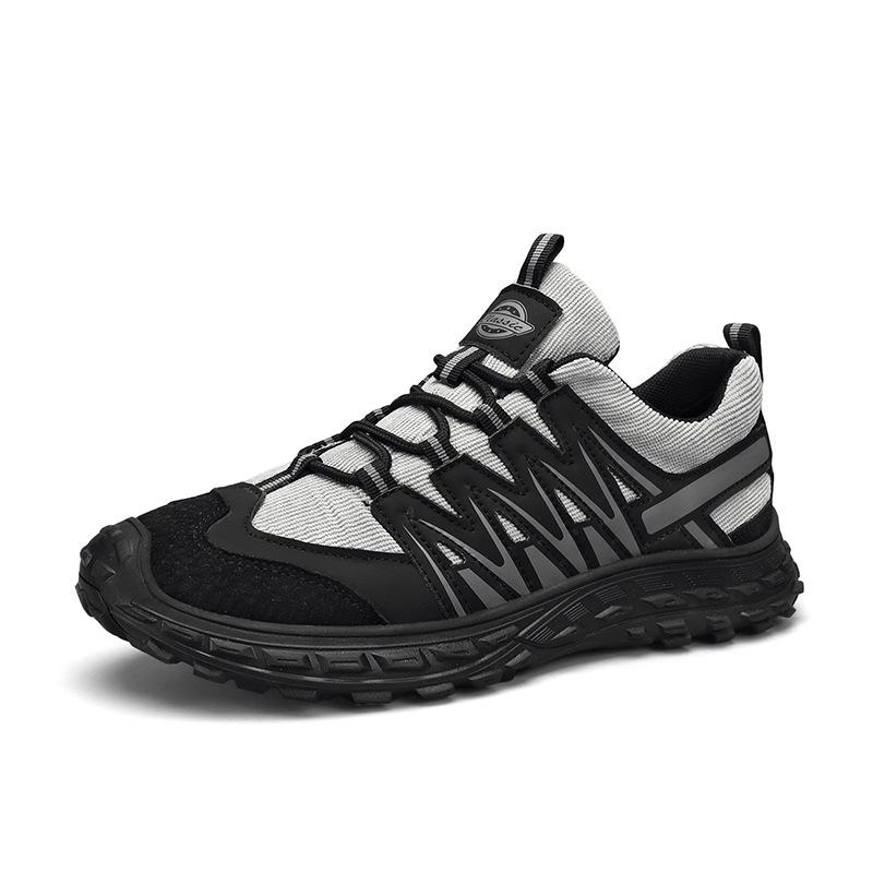 

Большие размеры импортная торговля осенние спортивные рабочие туфли на шнуровке для папы дышащая мягкая подошва нескользящая повседневная обувь для бега для мужчин 39 чёрный