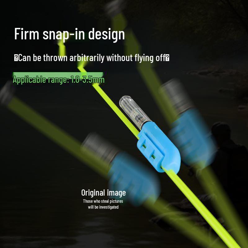 Tri-Color Flashing Night Fishing Rod Tip Light - Hand, Sea, and Raft Rod Bite Indicator Accessory