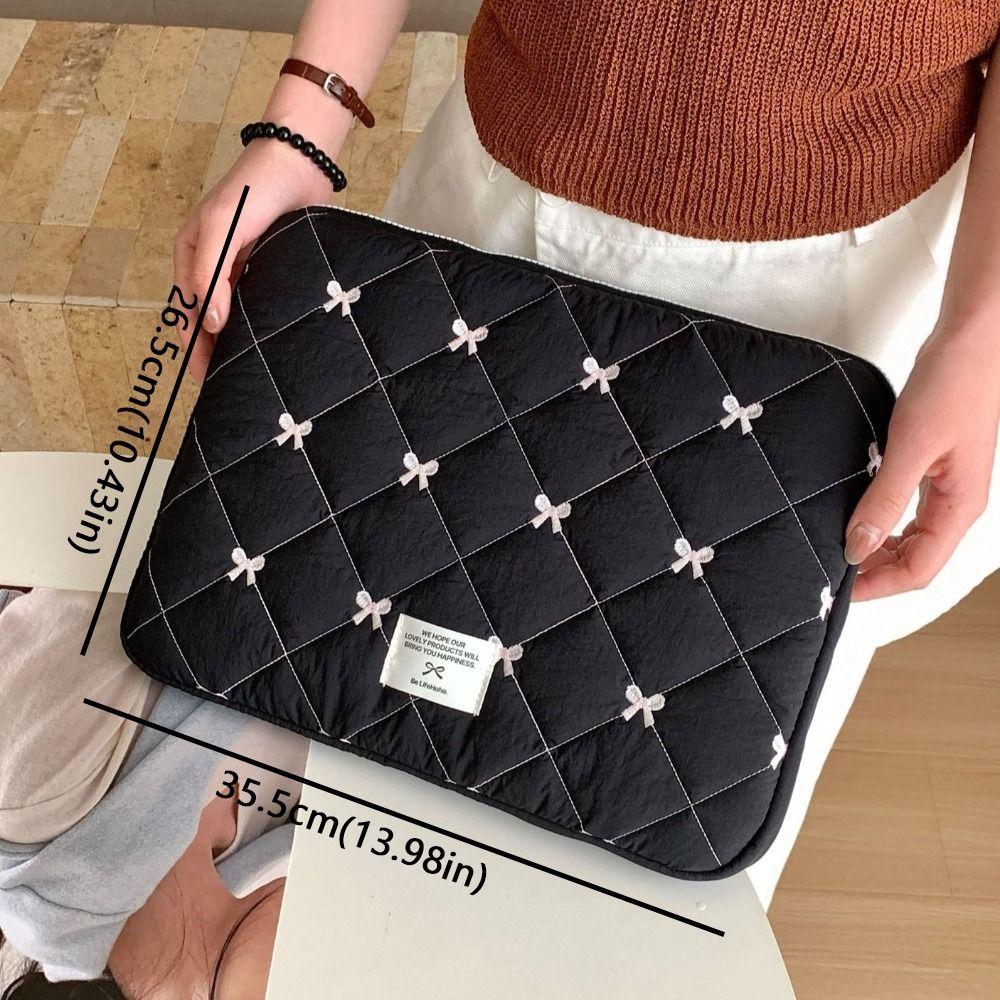 Shockproof Tablet Sleeve Case Soft Laptop Bag Portable Bow Laptop Sleeve  Travel