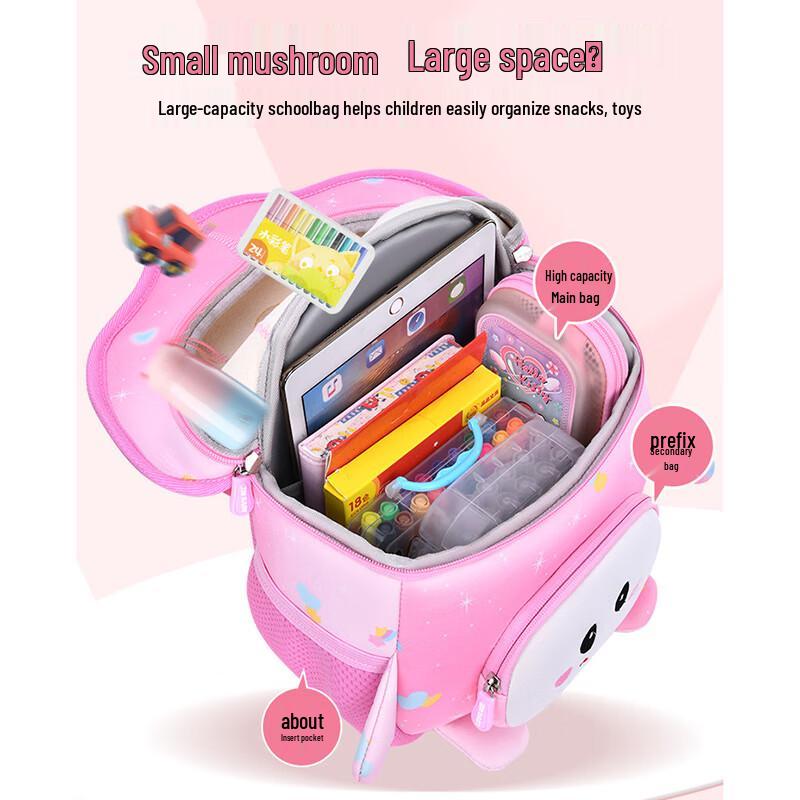 Children's Mushroom Backpack with Anti-Lost Leash