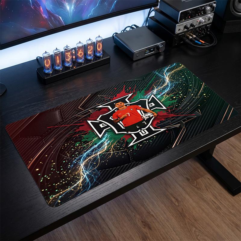 Portugal Football Crest Mouse Pad, Extended Non Slip Rubber Desk Mat for Gaming Office Laptop Fan Gift