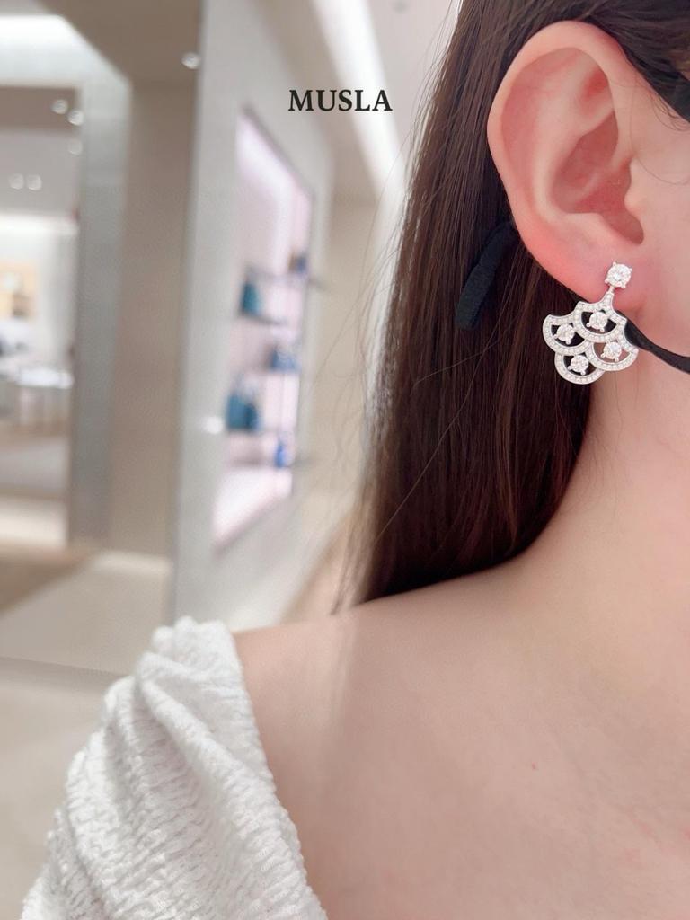 Musla Design Jewelry For Women Fashion Earrings 925 Sterling Silver Drop Earrings Zircon Fashion Stud Earrings