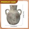 Rustic Ceramic Vase Wabi Sabi Pot Bud Vase Display Boho Decorative Decors Plant Holder for Office Living Room Desktop Party