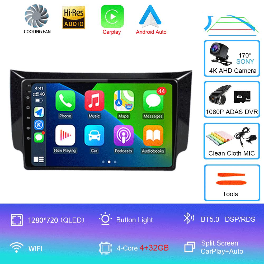 Car Radio Android 14 Carplay Auto For Nissan Sylphy B17 Sentra 12 2012 2013 2014-2018 GPS Multimedia Video Player Stereo 2din 4G