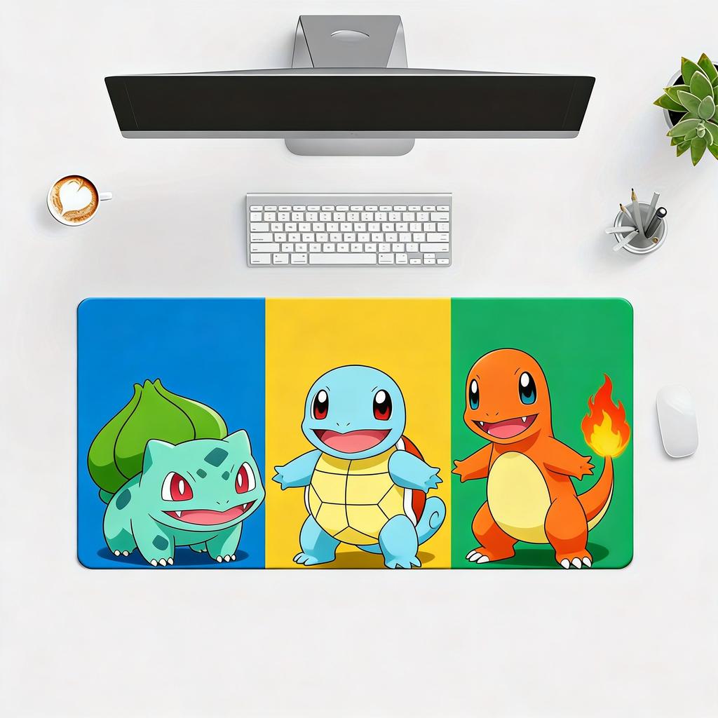 Pokemon Ash Pikachu Gohoh Anime Extended Gaming Mouse Pad Large Desk Mat
