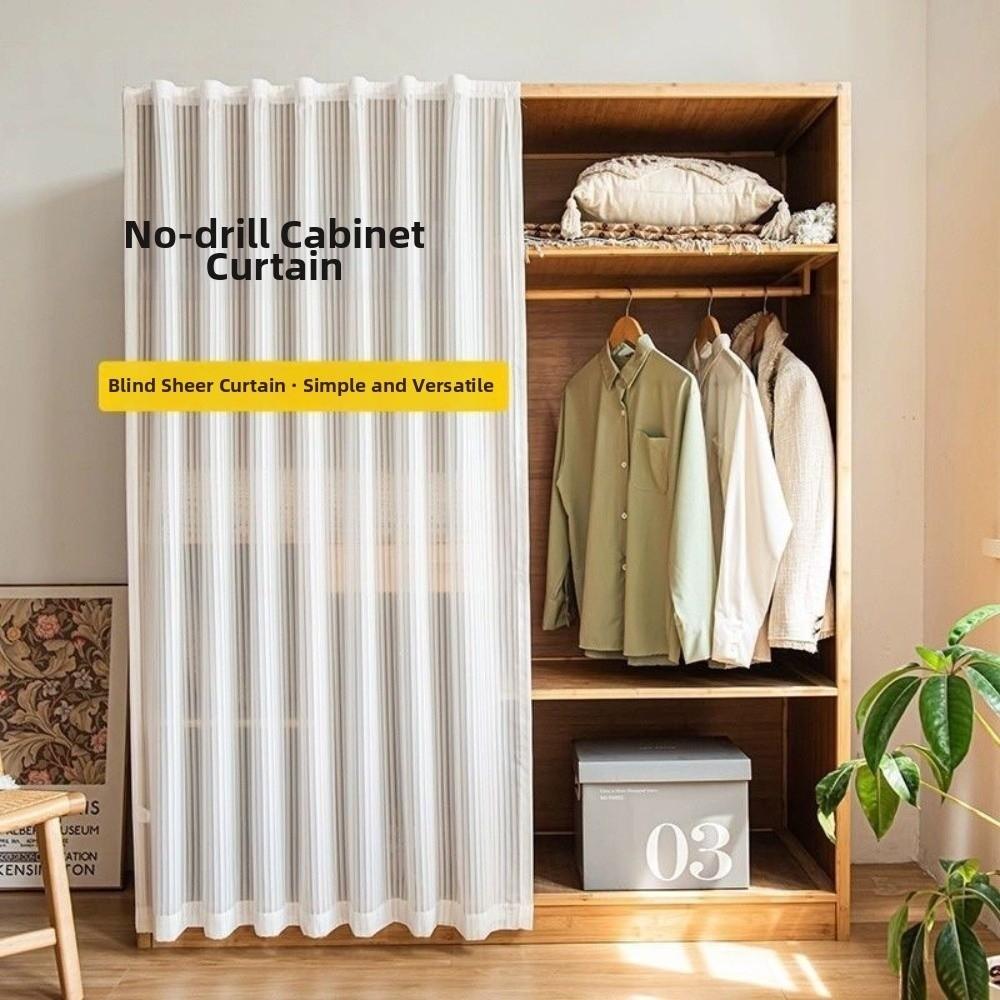 White Self-Adhesive Curtains Velcro Self-Adhesive Privacy Sheer Curtains Living Room Blinds