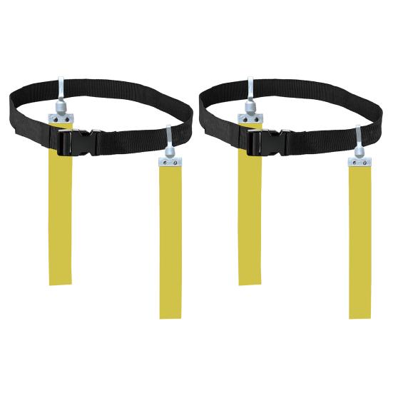 

2 шт. регулируемый флаг, футбольные ремни, яркие цвета, мягкие, износостойкие, широко используемые, утолщенные лямки, поясные флаги, спортивные товары жёлтый