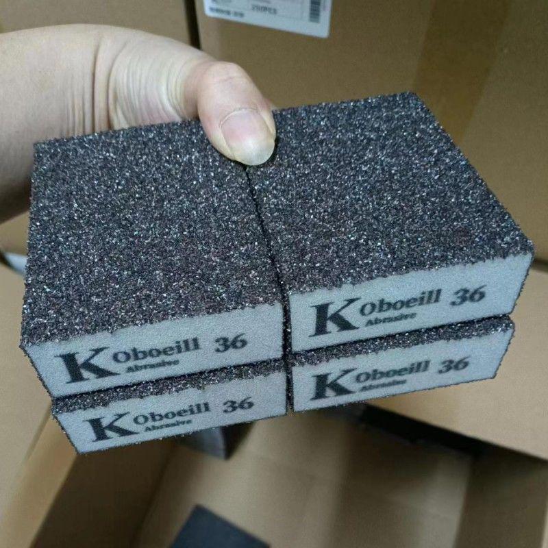 Sponge Sanding Block for Woodworking, Furniture, Paint, Rust, Wall Putty, and Grout Polishing.
