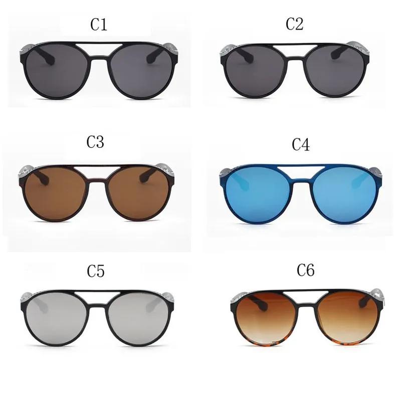 Classic Gothic Steampunk Style Sunglasses Men Women Brand Designer Retro Round Colorful Lens Vintage Sun Glasses UV400