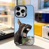 Funny Donkey Cute For iPhone 11,12,13,14,15,16,17,Pro,Max,Plus,E,Air,Mini Phone Case IMD Matte Black