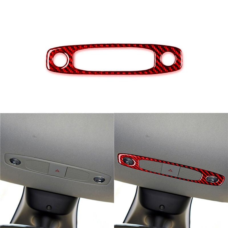 Carbon Fiber Car Interior Headlight Switch Panel Frame Trim Sticker For Tesla Model Y 3 2017-2025 Auto Styling Accessories